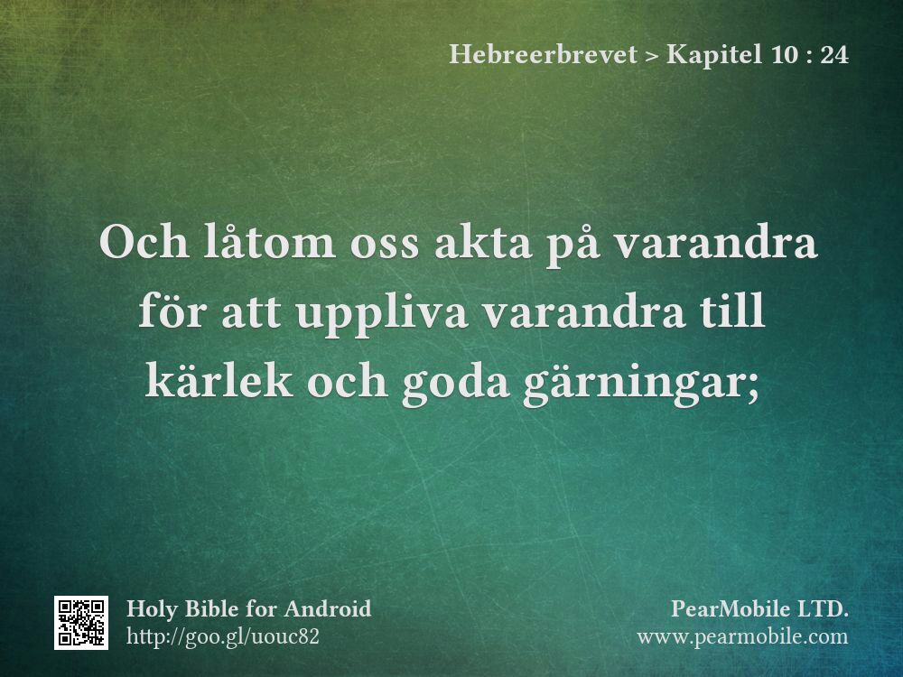 Hebreerbrevet, Kapitel 10:24